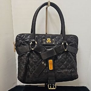 Marc Jacobs Black Quilted Bag with Gold Hardware (READ DESCRIPTION)